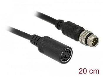 Navilock 63278 Kabelschnittstellen-/adapter M8 6-pin MD6 Schwarz