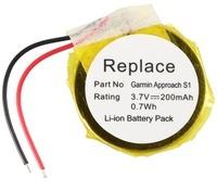 AccuCell Akku passend für Garmin Approach S4, Approach S1 GPS Golfuhr Li-Ion Akku 361-00047-00, 361-00064-00 Approach S3, 32,8 x 3,7mmvon AccuCell