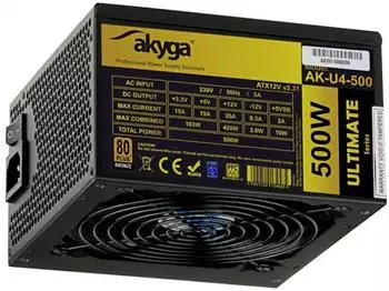 Akyga ATX Netzteil 500W P4+4 PCI-E 6+2pin (AK-U4-500)