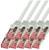 BIGtec LAN Kabel 10 Stück 3m Netzwerkkabel Ethernet Internet Patchkabel CAT.6 grau