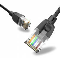 Wantec 7284, Wantec UTP Patchkabel Cat. 6A (0,5m, gelb, extra d&uuml;nn)