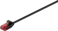 Goobay - Cat 6 Slim-patchkabel, U/utp, Schwarz, Kupferleiter (cu). Kabell&auml;nge...