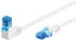 Goobay CAT 6A Patchkabel 1x 90° gewinkelt U/UTP 0,25m weiß