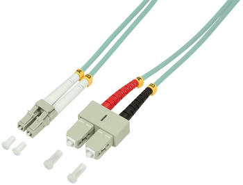 LogiLink LC/SC 50/125µ OM3 (Multimode) Glasfaserkabel 1m grün