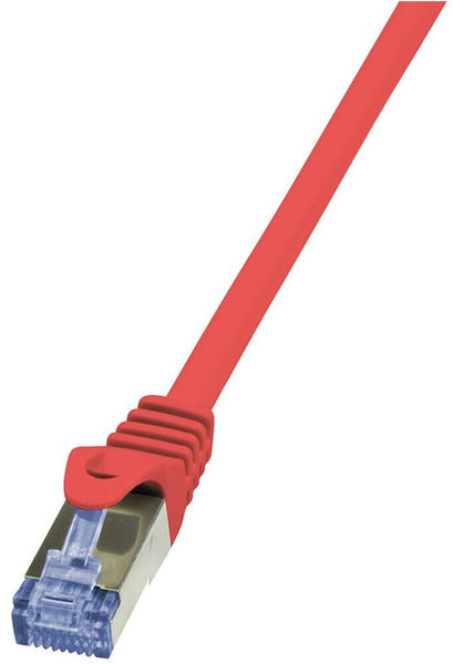 LogiLink CAT 6A S/FTP Patchkabel 0,25m rot
