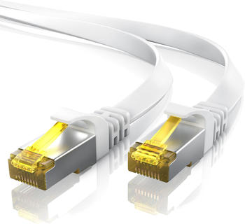 Primewire CAT 7 S/FTP Slim-Patchkabel 7,5m wei&szlig;