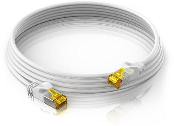 Primewire CAT 7 S/FTP Slim-Patchkabel 0,25m wei&szlig;