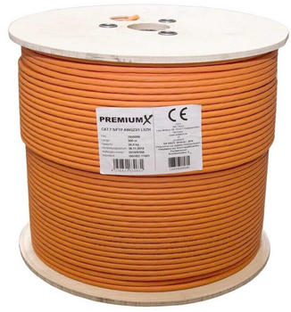 PremiumX CAT 7 S/FTP Verlegekabel 500m orange