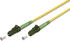 Goobay LC/APC 9/125µ OS2 Glasfaserkabel 10m gelb
