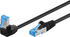 Goobay CAT 6A Patchkabel 1x 90° gewinkelt S/FTP
