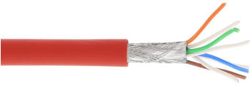 InLine CAT 6A S/FTP Verlegekabel 100m rot