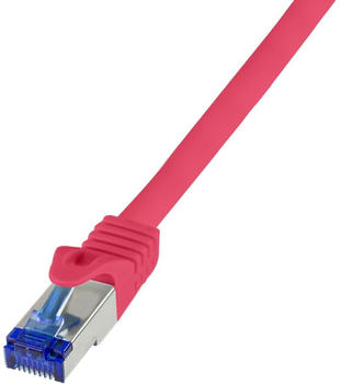 LogiLink CAT 6A S/FTP Patchkabel 0,5m rot
