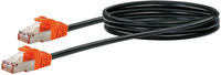 Schwaiger CAT7 Netzwerkkabel s/FTP Ste/Ste schw/oran - CAT 7 cable/RJ45 plug - FTP -