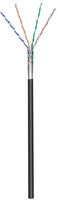 Goobay - Cat 5e Outdoor Netzwerkkabel, F/utp, Schwarz, Kupferkaschierter