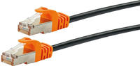 Schwaiger CAT7 Netzwerkkabel S/FTP Ste/Ste schw/oran - CAT 7 cable/RJ45 plug - FTP -