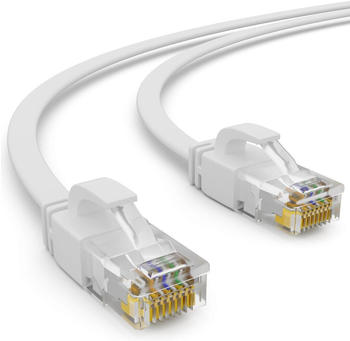 HB-Digital CAT 6 U/UTP Slim-Patchkabel 20m weiß