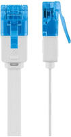 goobay 96303, goobay CAT 6a Netzwerkkabel, U/UTP, flach, wei&szlig; - L&auml;nge: 0,50 m