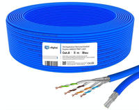 hb-digital CAT 8 Kabel Duplex Verlegekabel max. 2000 MHz S/FTP AWG22 LSZH blau