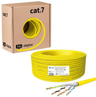 hb-digital CAT 7 Kabel 50m Ethernet Installationskabel max.1000 MHz S/FTP AWG23 LSZH