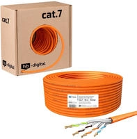 hb-digital CAT7 Kabel 50m Simplex Installationskabel Datenkabel max. 1000 MHz...