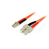 StarTech.com 2m Fiber Optic Cable - Multimode Duplex 50/125 - LSZH - LC/SC - OM2 - LC