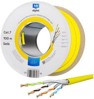 hb-digital CAT 7 Kabel 100m S FTP AWG23 LSZH gelb 1000MHz