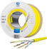 HB-Digital CAT 7 S/FTP Verlegekabel 100m gelb