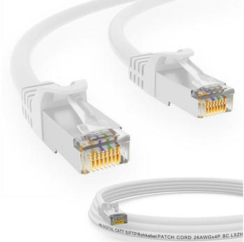 HB-Digital CAT 7 S/FTP Patchkabel 15m wei&szlig;
