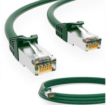 HB-Digital CAT 7 S/FTP Patchkabel 15m gr&uuml;n