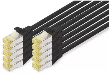 Digitus CAT 6A S/FTP Patchkabel 0,5m schwarz
