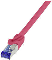 LogiLink C6A094S RJ45 Patchkabel CAT 6a S/FTP 10.00m Rot 1St.