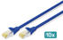 Digitus CAT 6A S/FTP Patchkabel 0,25m blau