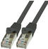 0,5 m, schwarz: BIGtec CAT 5E S/FTP Patchkabel