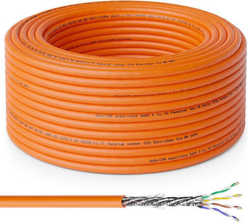 deleyCON CAT 7 S/FTP Verlegekabel 30m orange