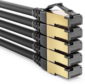 deleyCON CAT 8.1 S/FTP Patchkabel 0,25m schwarz