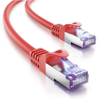 deleyCON CAT 7 S/FTP Patchkabel 0,25m rot