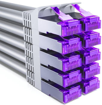 deleyCON CAT 7 S/FTP Patchkabel 0,25m grau