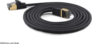 Wantec Extra d&uuml;nnesCat.7 Rohkabel SSTP Patchkabel - 0,5 m -Cat.7 Rohkabel - S/FTP (S-STP) - RJ-45 - RJ-45 - Schwarz (7200)