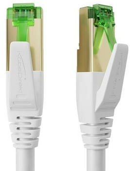 KabelDirekt CAT 7 SF/FTP Patchkabel 0,5m wei&szlig;