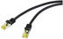 0,5 m, schwarz: Renkforce CAT 6A S/FTP Patchkabel