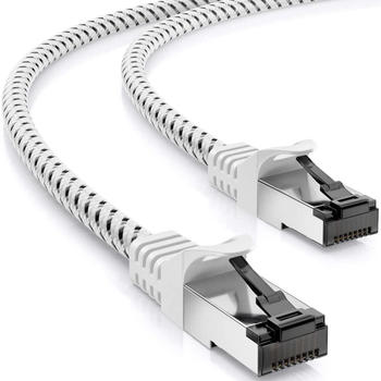 deleyCON CAT 7 S/FTP Patchkabel 0,25m wei&szlig; MK4554