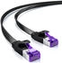 15 m, schwarz: deleyCON CAT 7 U/FTP Slim-Patchkabel