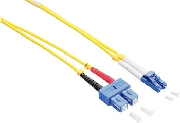 LogiLink LC/SC 9/125&micro; OS2 LWL-Kabel 5m gelb