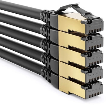 deleyCON CAT 8.1 S/FTP Patchkabel 2m schwarz