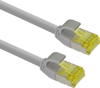 Helos Patch-Kabel RJ-45 (M) zu RJ-45 (M) 3m SFTP PiMF CAT 6a Grau