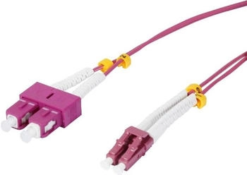 Synergy 21 Glasfaserkabel 1,5m 2x LC 2x SC OM4 Bordeaux Weiß (S217012)