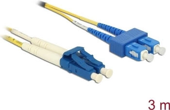 DeLock Kabel Lichtwellenleiter LC Duplex zu SC Singlemode OS2 3m (84801)