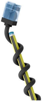 Goobay Ultraflexibles CAT 6A Patchkabel slim U/UTP schwarz extrakurze Stecker reiner (74242)