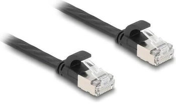 DeLock RJ45 Flachband Patchkabel Stecker zu Cat.6A 5m schwarz (81167)