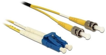 DeLock Kabel Lichtwellenleiter LC Duplex zu ST Singlemode OS2 10m (84696)